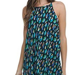 EIDON Women's Sarah High Neck Rayon Dress Cover Up Starry Night